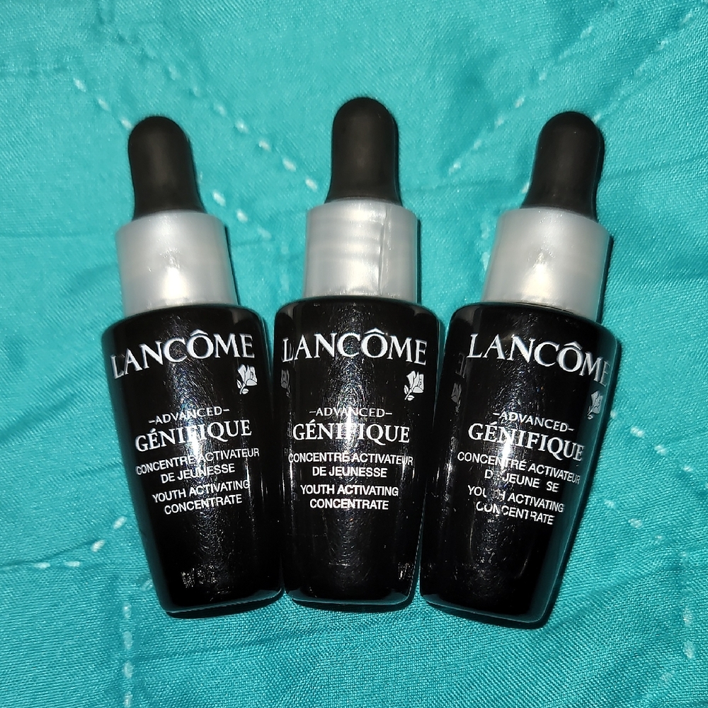 NEW 3 Lancome Genifique Youth Activating Concentrate Serum Deluxe Mini‎ 8ml Btls